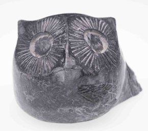 Small Black Owl Sculpture