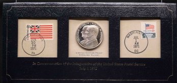 1971 Inauguration Of USPS Proof Silver Coin And Stamp Set