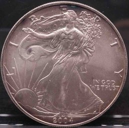 2004 999 Silver American Silver Eagle Coin