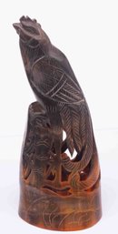 Asian Vintage Ox Horn Pheasant Sculpture
