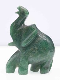 Green Jade Elephant Sculpture