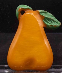 Vintage Amber Pear Pin