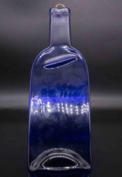 Vintage Custom Blue Glass Bottle Display