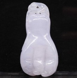 Old Chinese White Jade Carved Gourd Pendant