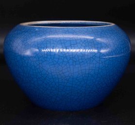 Old Chinese Blue Crackle Glaze Porcelain Urn