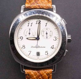 Tommy Bahama Swiss Movement Leather Strap Mens Watch