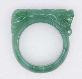 Old Chinese Green Jade Thumb Ring