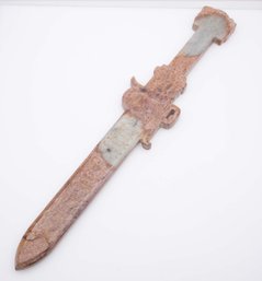 Old Chinese Carved Jade Sword