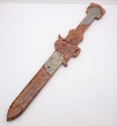 Old Chinese Carved Jade Sword