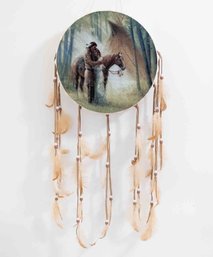 Vintage Hand Pained Native American Frame Drum