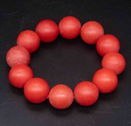 Red Agate Prayer Bead Bracelet