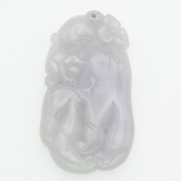 Chinese Carved Lavender Jadeite Buddha's Hand Pendant