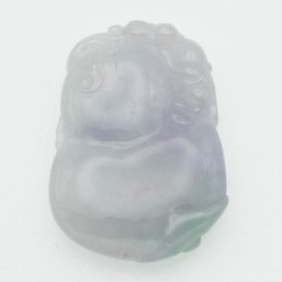 Chinese Carved Lavender Jadeite Gourd Pendant