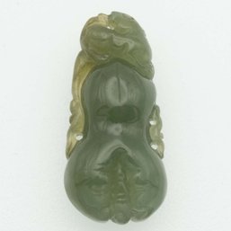 Chinese Carved Green Jadeite Buddha's Hand Pendant