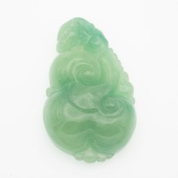 Carved Green Jade Pendant