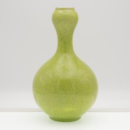 Vintage Green Crackle Glaze Porcelain Vase