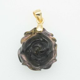 Sterling Silver Latch Tourmaline Flower Pendant