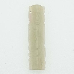 Old Carved Jadeite Deity Pendant