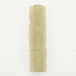 Old Carved Jadeite Deity Pendant