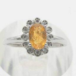 Sterling Silver Citrine Ring