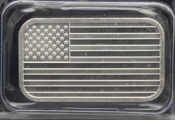 Silvertowne American Flag 1oz Silver Bar