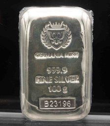 Germania Mint 100g Cast Silver Bar