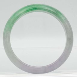 Chinese Green And Purple Jade Bangle