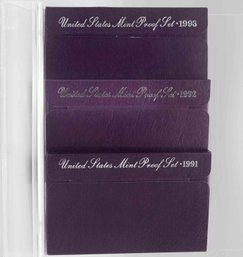 1991/92/93 United States Proof Set