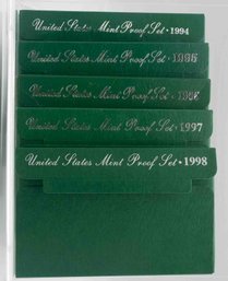 1994/95/96/97/98 United States Proof Set