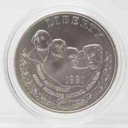 1991 America Mount Rushmore 1 Dollar Commemorative Coin