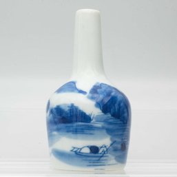 Old Chinese Blue And White Porcelain Snuff Bottle