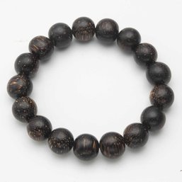 Chinese Hainan Gold Star Agarwood Buddha Bead Bracelet