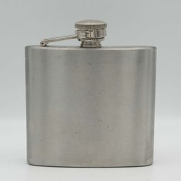 Old Stainless Steel Pocket Flask