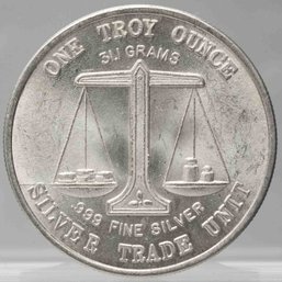 Vintage Silver Trade Unit 1oz Silver Round