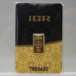 0.5 Gram IGR Gold Bar In Assay