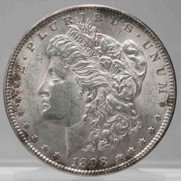 1898 American Morgan Silver Dollar Coin