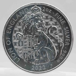 2022 Queen's Beast Lion Of England 2oz Silver Coin