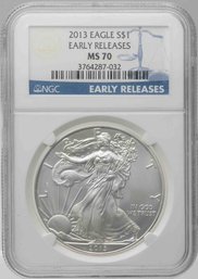 2013 American Silver Eagle 1oz Coin NGC MS70 Early Release