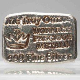 Monarch Precious Metals 1oz Poured Silver Bar