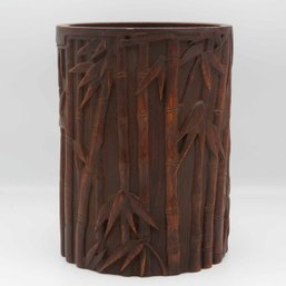 Old Chinese Hand Carved Bamboo Brush Holder