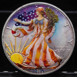 2003 Colorized 1oz American Silver Eagle Coin
