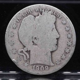 1909 Barber Half Silver Dollar