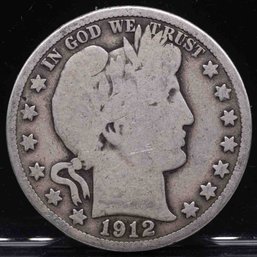 1912 Barber Half Silver Dollar