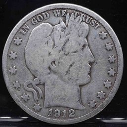 1912D Barber Half Silver Dollar