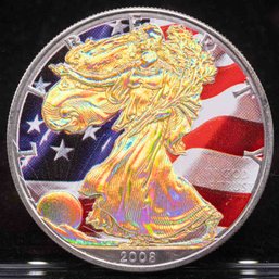 2008 Colorized American Silver Eagle 1oz Coin