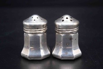 A Pair Of Vintage Cartier Sterling Silver Salt And Pepper Shaker
