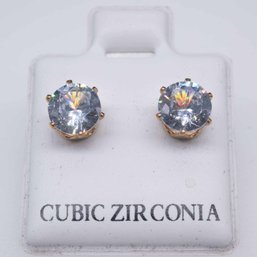 A Pair Of Cubic Zirconia Earrings