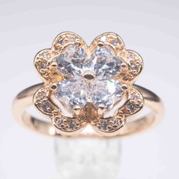 Costume Gold/Silver Plated Clover Ring