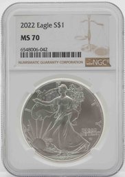 2022 1oz American Silver Eagle Coin NGC MS70