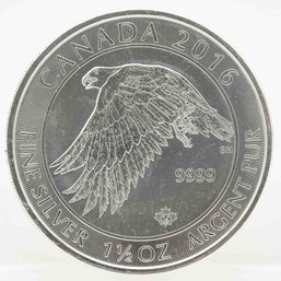 2016 1 1/2oz Canada Falcon Silver Coin